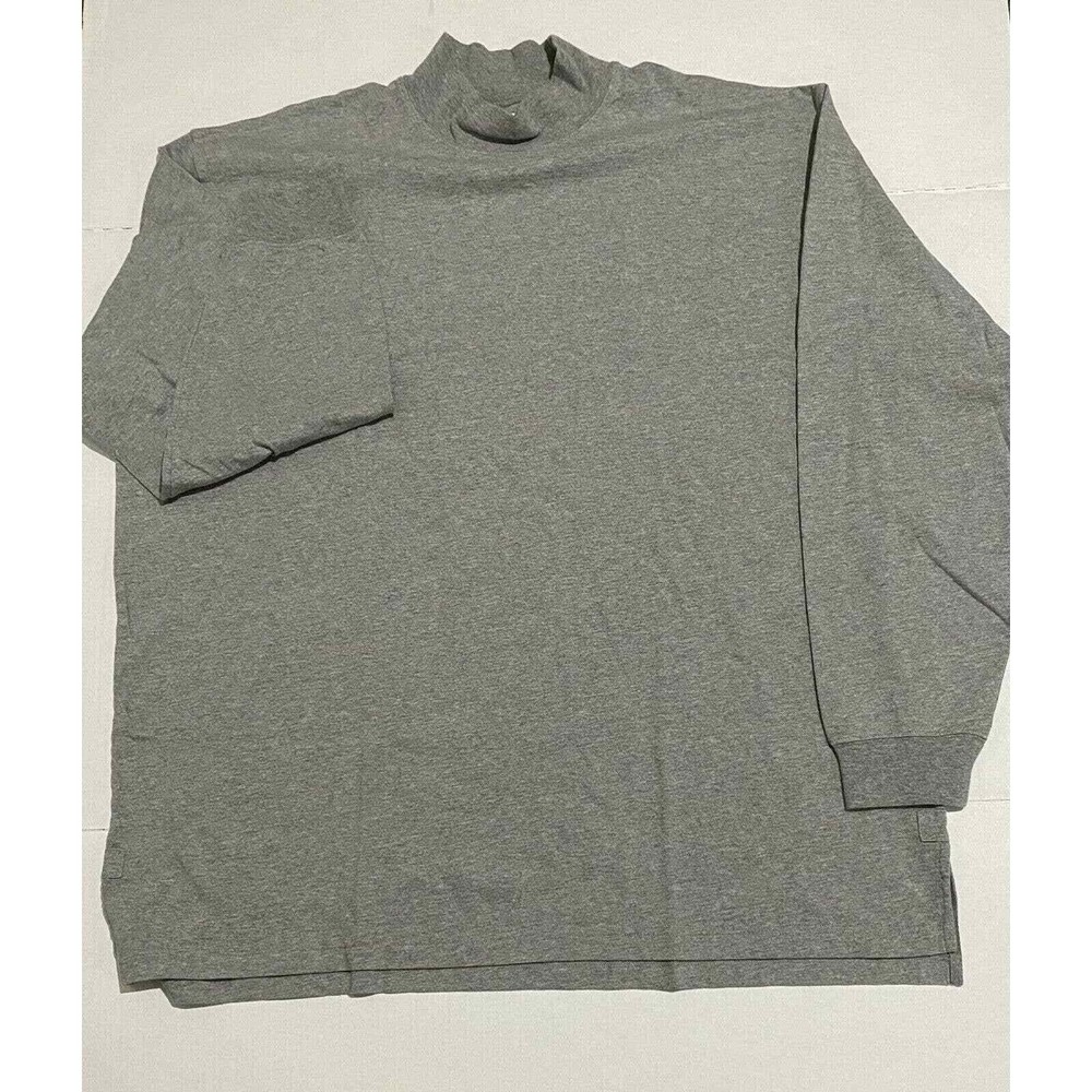 Duluth Trading Co Men's XXL-T Longtail Turtleneck Med Gray Thick 100% Cotton